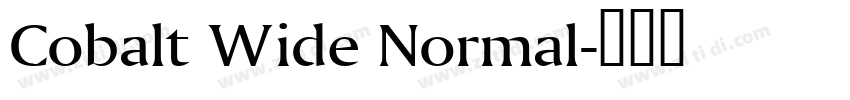 Cobalt Wide Normal字体转换 Cobalt Wide Normal字体转换